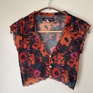 Urban Outfitters Multicolor Floral Crop Top